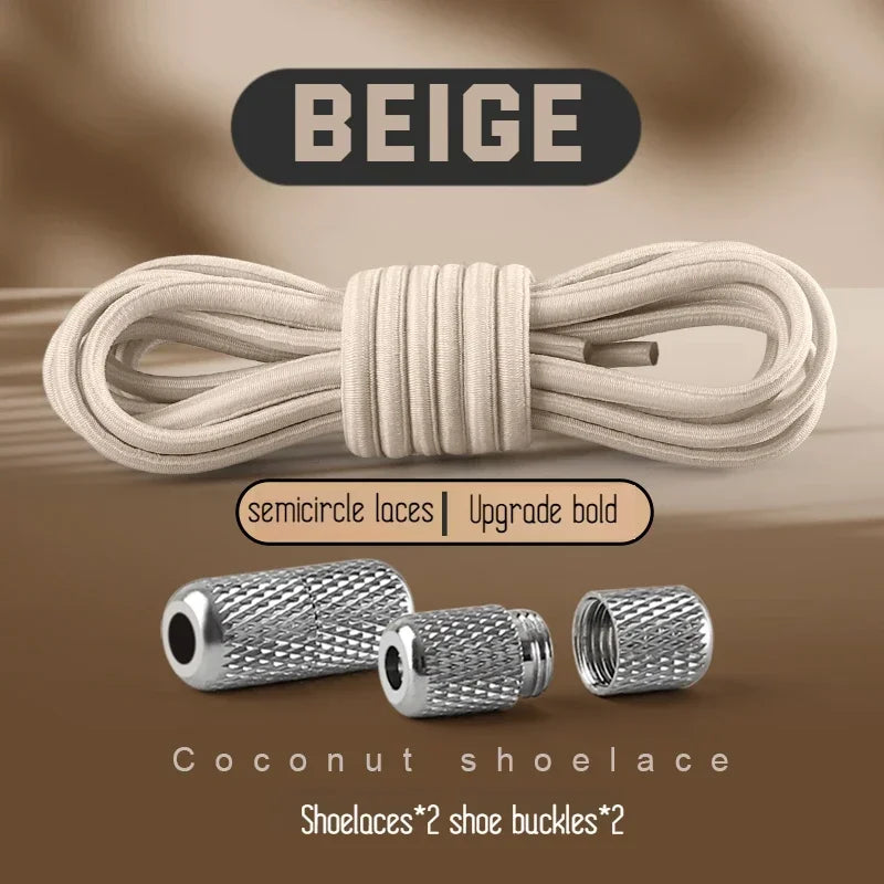 New Elastic Laces Sneakers Tennis Round Shoe laces Without ties Kids Adult Rubber Bands No Tie Shoelace Shoe Accessories