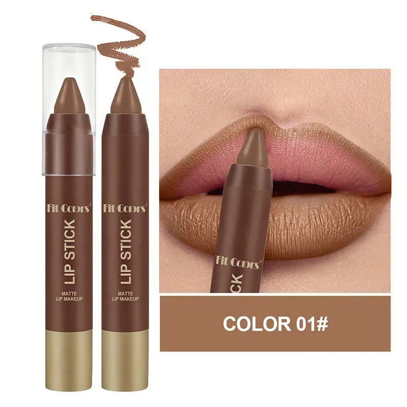 Matte Lipstick Makeup Velvet Lip Liner Crayon Sexy Brown Red Chocolate Tint Lipstick Lip Contouring Lipliner Outline Cosmetic