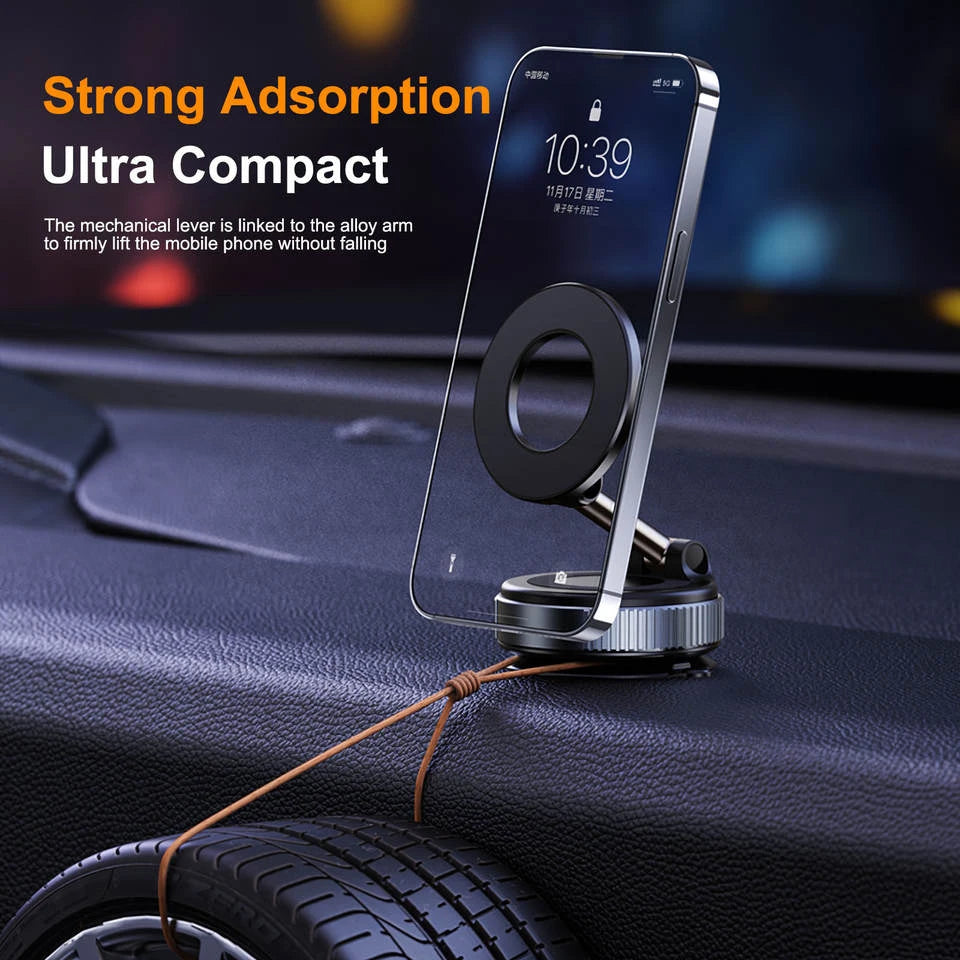 Suction Cup Car Phone Mount Universal Smartphone Navigation Stand Compatible With Most Cell Phones For Dashboard Windshield Auto Use