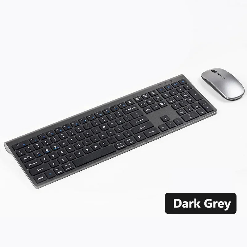Bluetooth Keyboard Three-mode 2.4G Wireless Keyboard and Mouse Combo Multi-Device Rechargeable Keyboards for IOS/Android/Windows