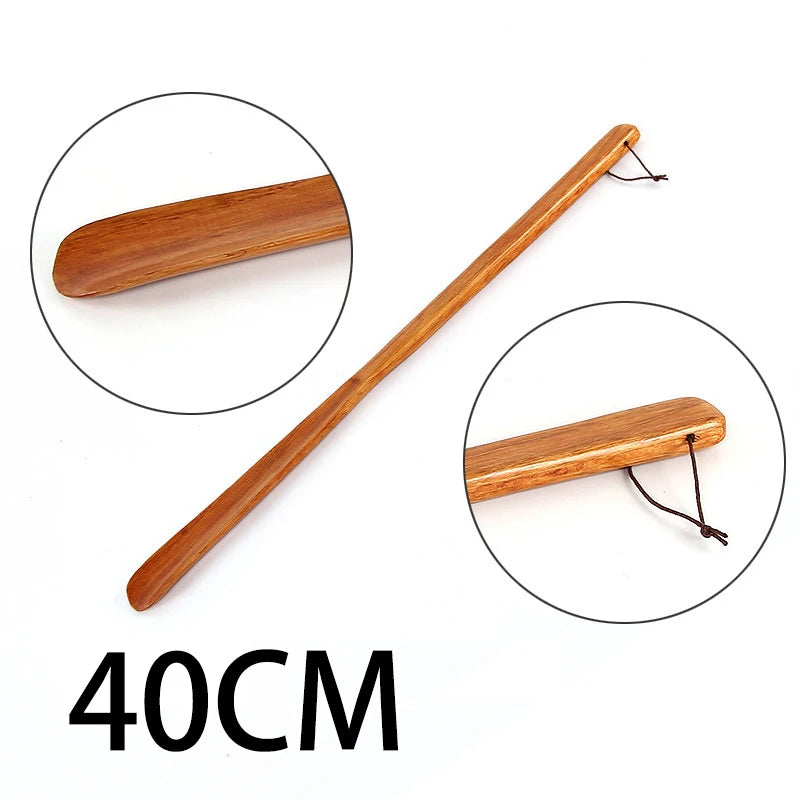 Professional Shoe Spoon Home Tools Durable Professional Wooden Shoe Horn Flexible Wood Long Handle Shoehorn Useful Shoe Lifter