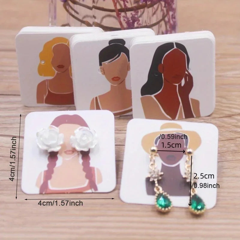 Earring Cards for Display 100 Pcs Kraft Paper Earring Display Cards Ear Studs Supplies Jewelry Holder