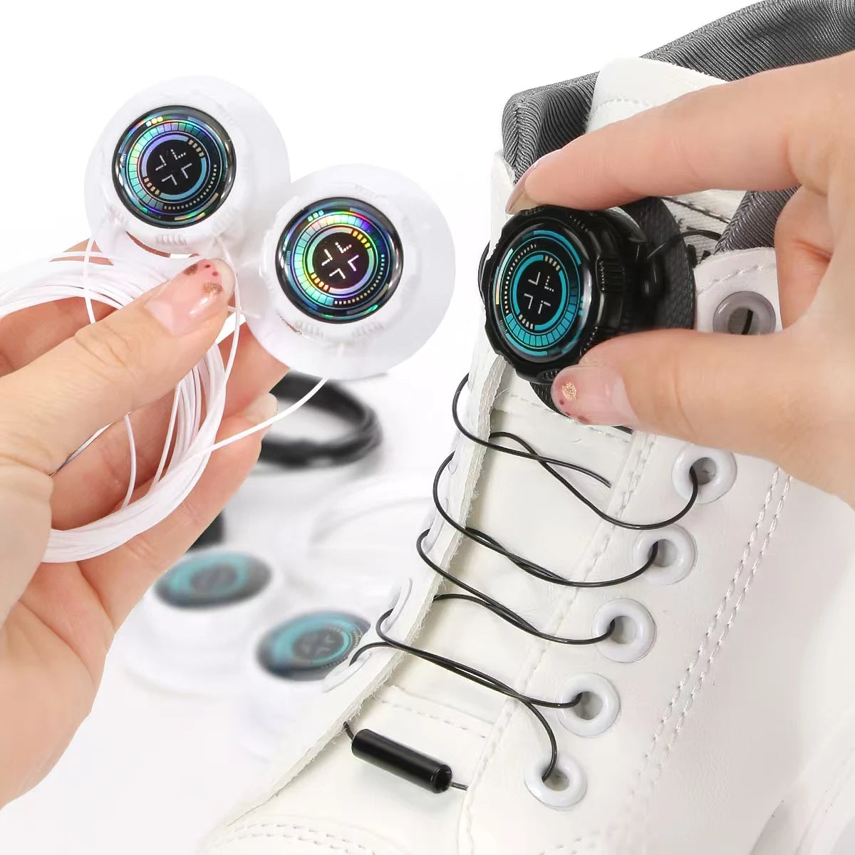 New model rotating shoe buckles, sports shoe accessories, lazy shoelaces without tying buckle, Men's and women's casual no LACES