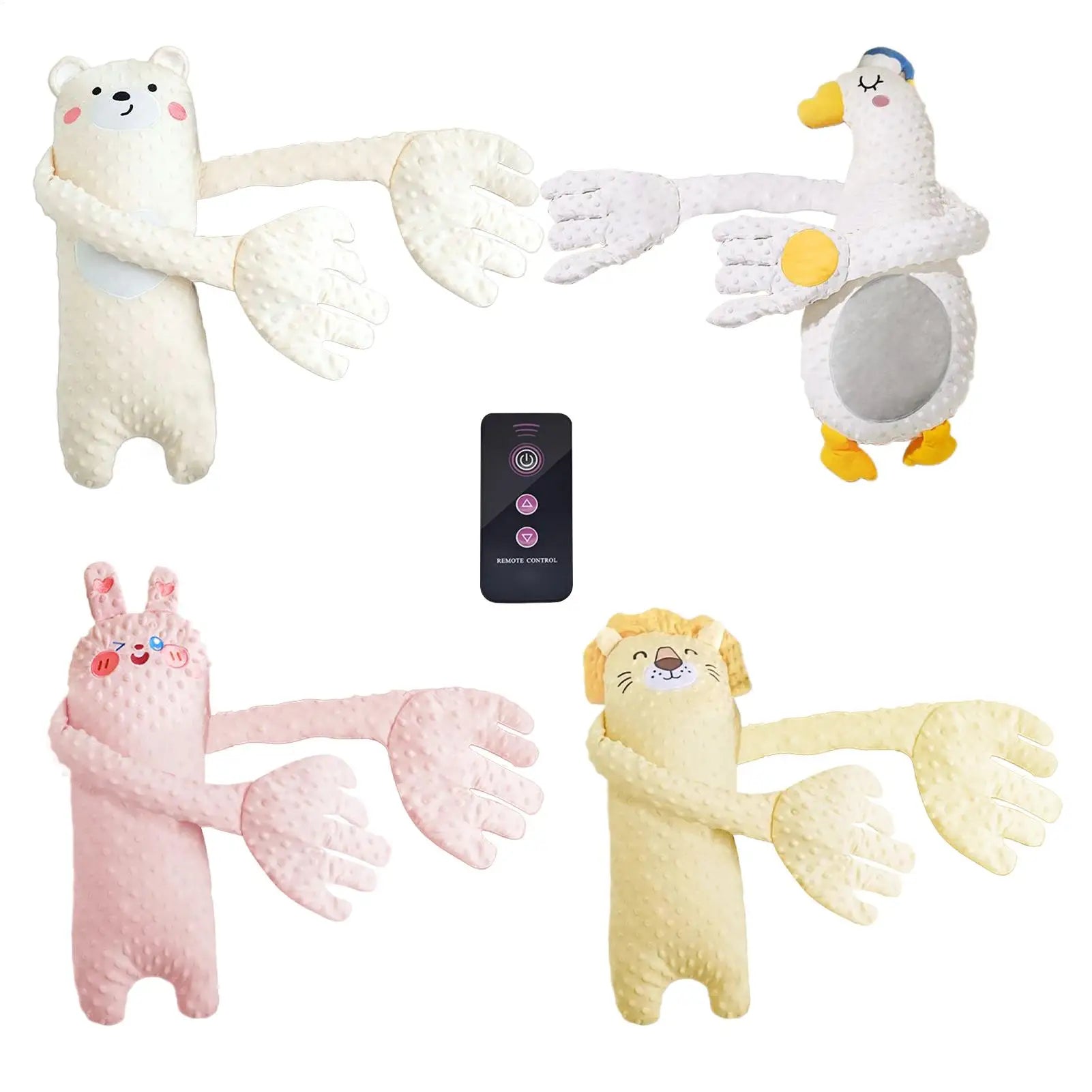 Patting Hand for Baby Sleep Patting Sleeping Pillow Baby Back Patter for Sleep Remote Control Animal Shape Nursery Decor Startle
