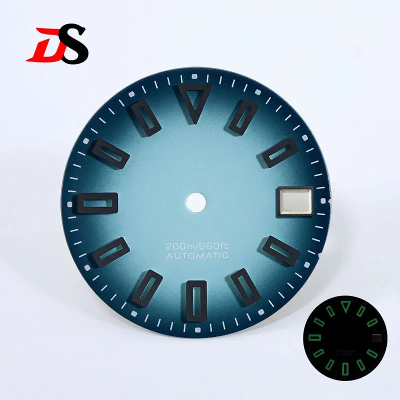 NH35 Dial Matte Dial Hollow Index 28.5mm BGW9 C3 Lume for NH35/NH34 Movement Custom Logo Watch Accessories