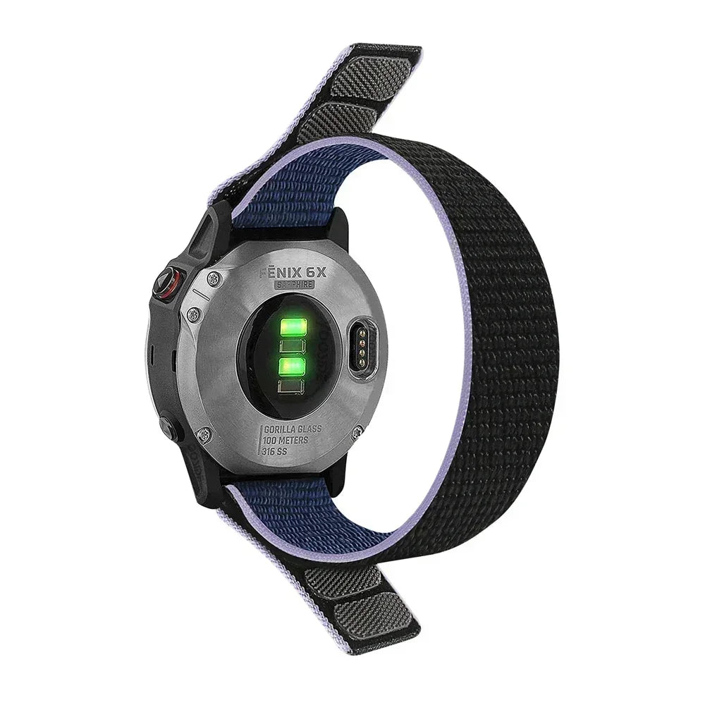 26mm 22mm Nylon Loop Watch Band For Garmin Fenix 8 8Pro 7 7X 6 6X 5X/Forerunner 970 965/Enduro 3 2/Instinct 3 2X QuickFit Strap