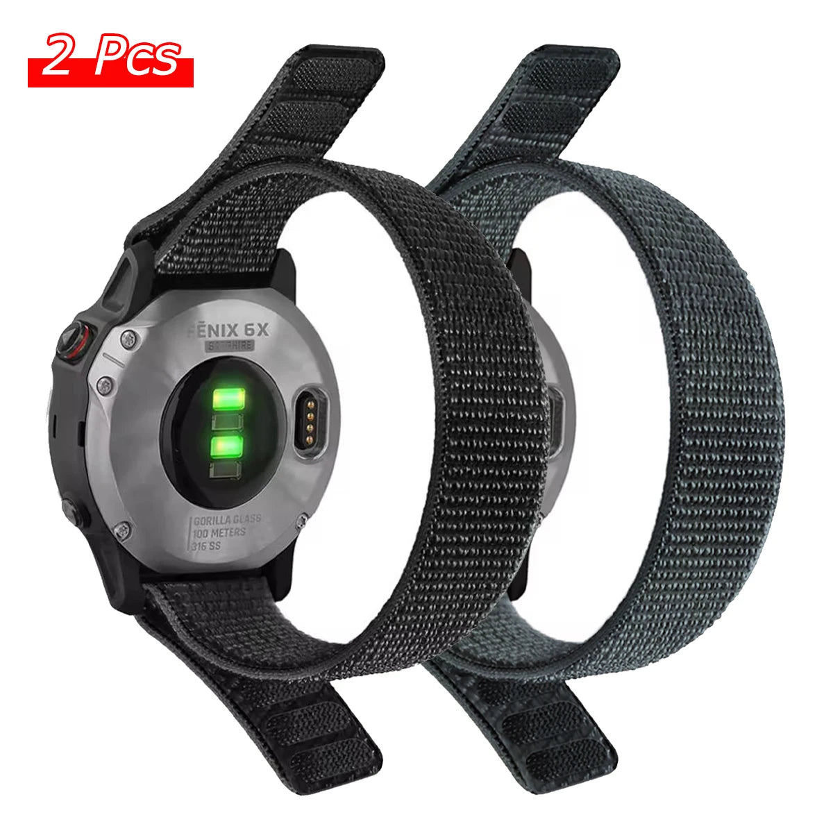 26mm 22mm Nylon Loop Watch Band For Garmin Fenix 8 8Pro 7 7X 6 6X 5X/Forerunner 970 965/Enduro 3 2/Instinct 3 2X QuickFit Strap