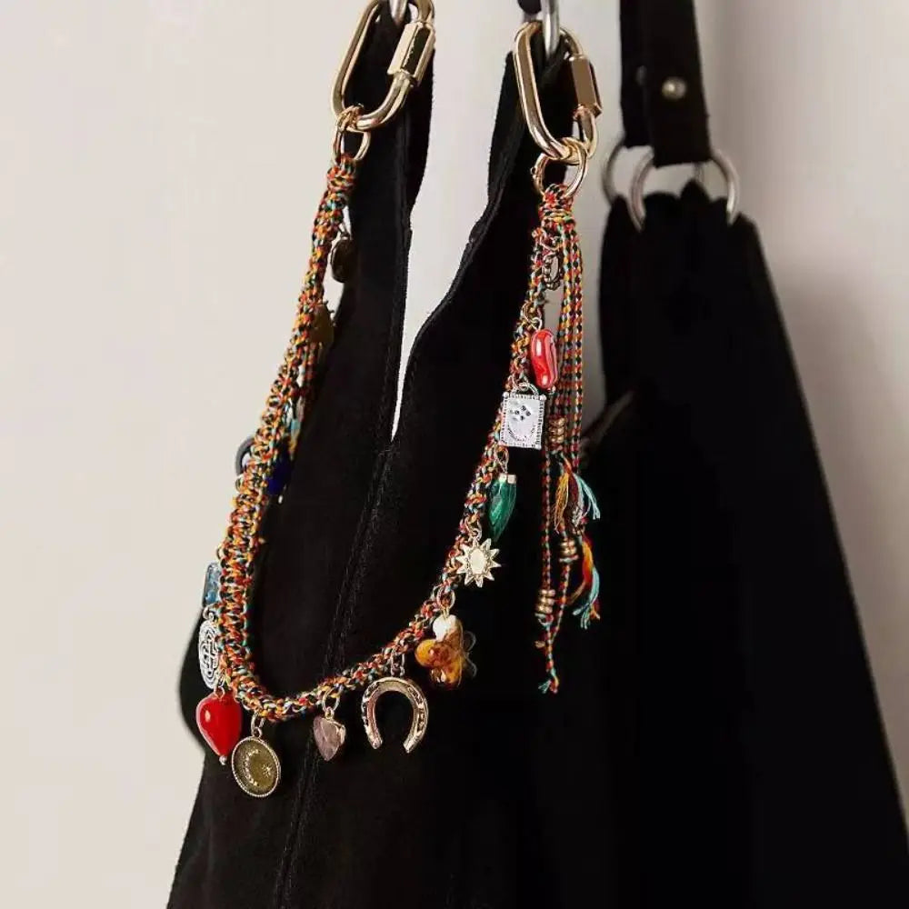 Stylish Lanyard Letter Beaded Keychain Beaded Star Turkish Evil Eye Pendant Aesthetic Charm Tassel Key Chain Girls Gifts