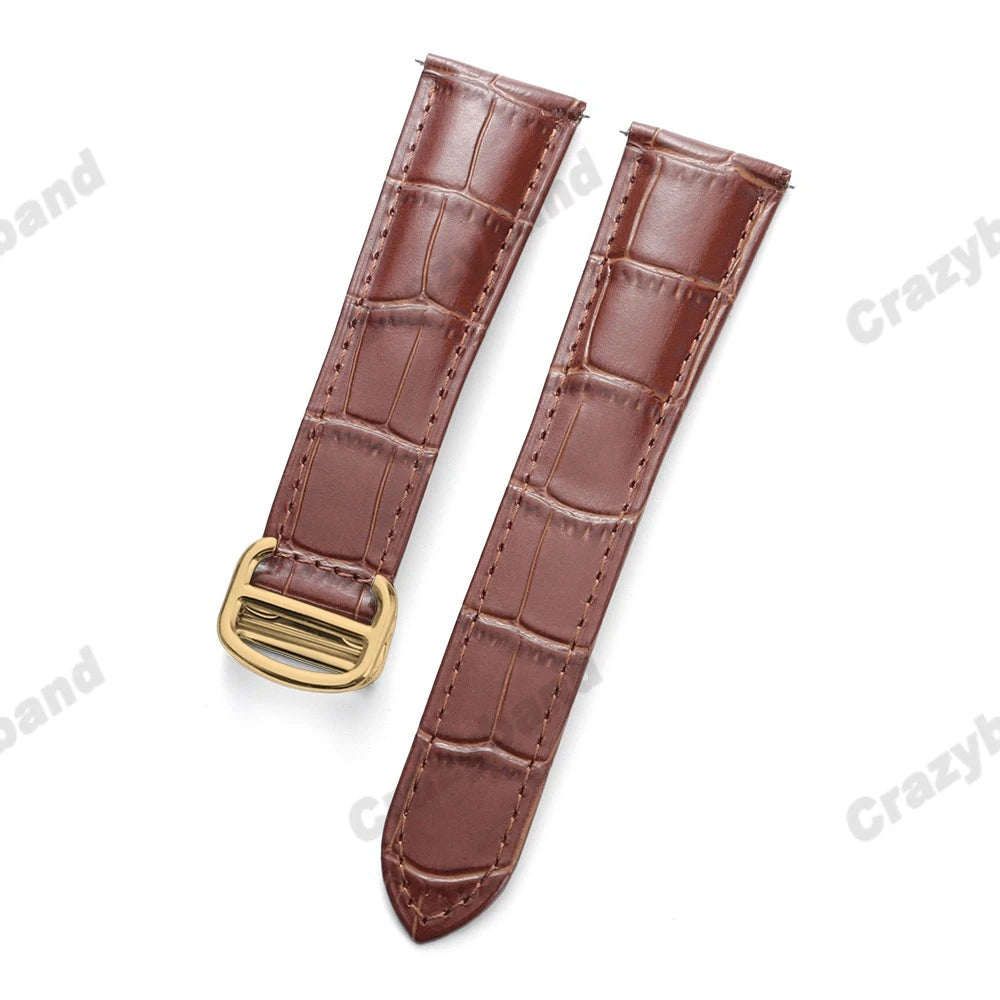 Genuine Leather Watch Strap for Cartier Tank London Solo Business Men‘s Soft Bracelet High Quality New Wrist Band 18mm 20mm 22mm