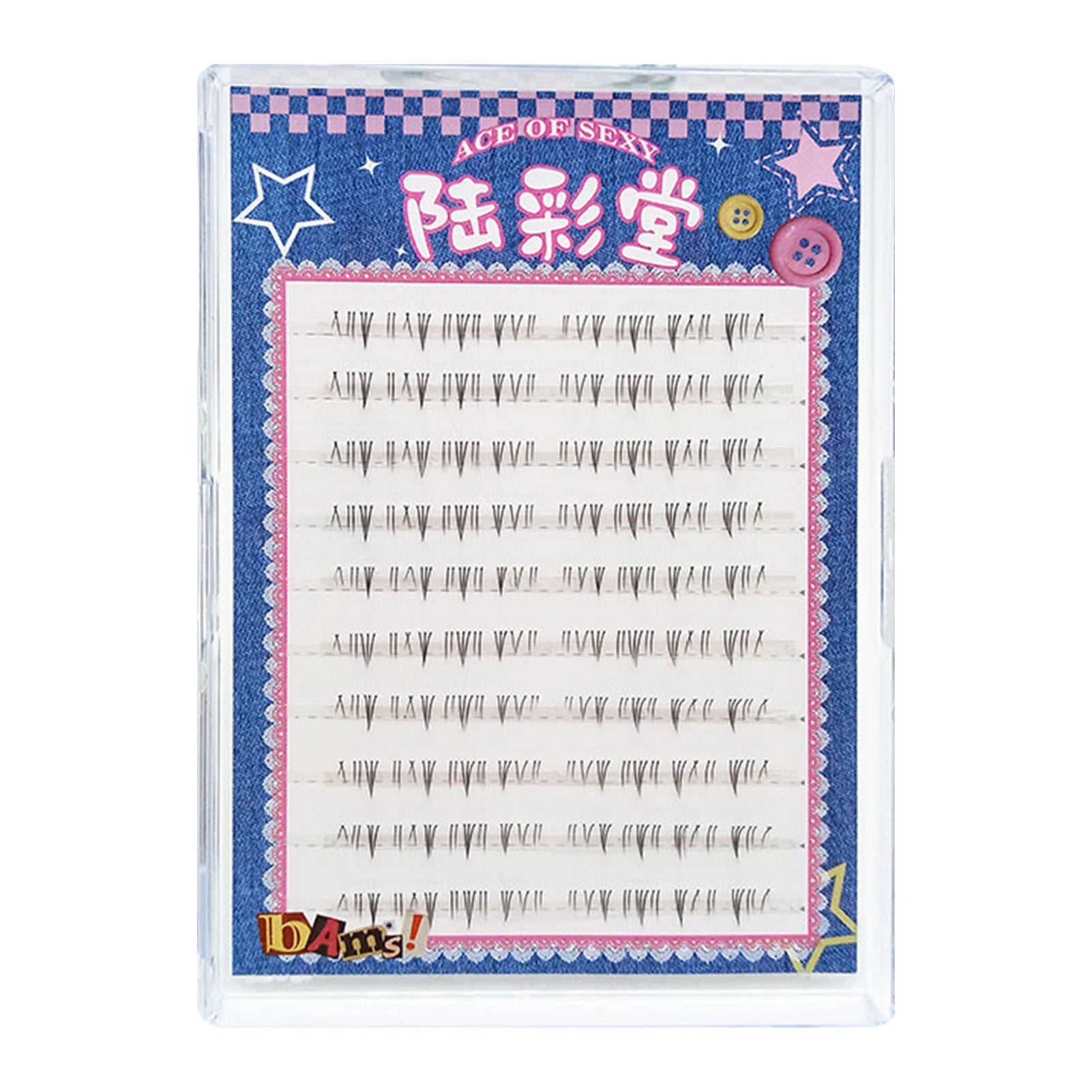 6-7mm ACE Dense Cat Korean Lower Eyelashes Air Fairy Fake Eyelash Segmented Natural Under Lashes Extension Manga Eye Makeup Tool