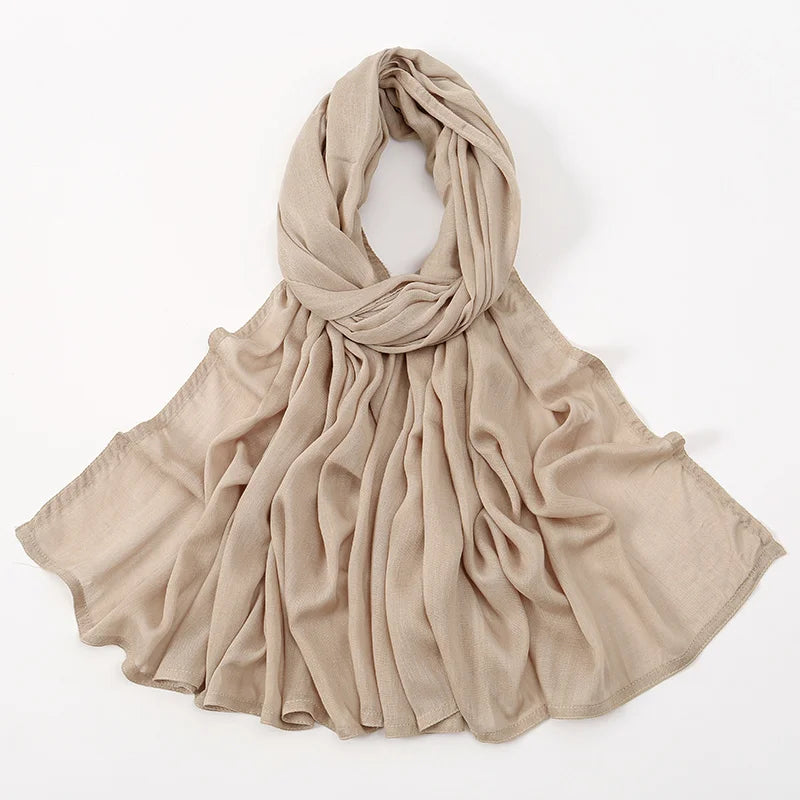 Fashion Modal Hijab Rayon Cotton Shawls Muslim Hijabs For Women Plain Scarf Big Size Headscarf Islamic Turban Headband 190*85cm