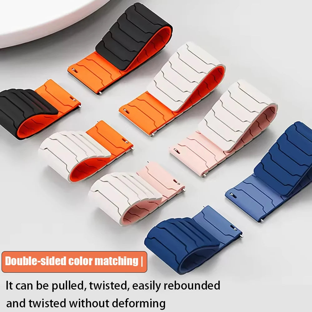 20/22mm Magnetic Band For Xiaomi Watch 2 Pro/Color 2/Mi Watch S1 S4 Sport Strap For Amazfit Bip 6 5/BALANCE 2 Silicone Bracelet