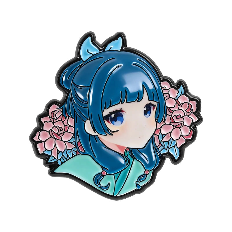 Maomao Light Novel Brooch Enamel Pins  Cute Japanese Anime Cartoon Character Brooches Lapel Badge Jewelry Gift for Fans Friends
