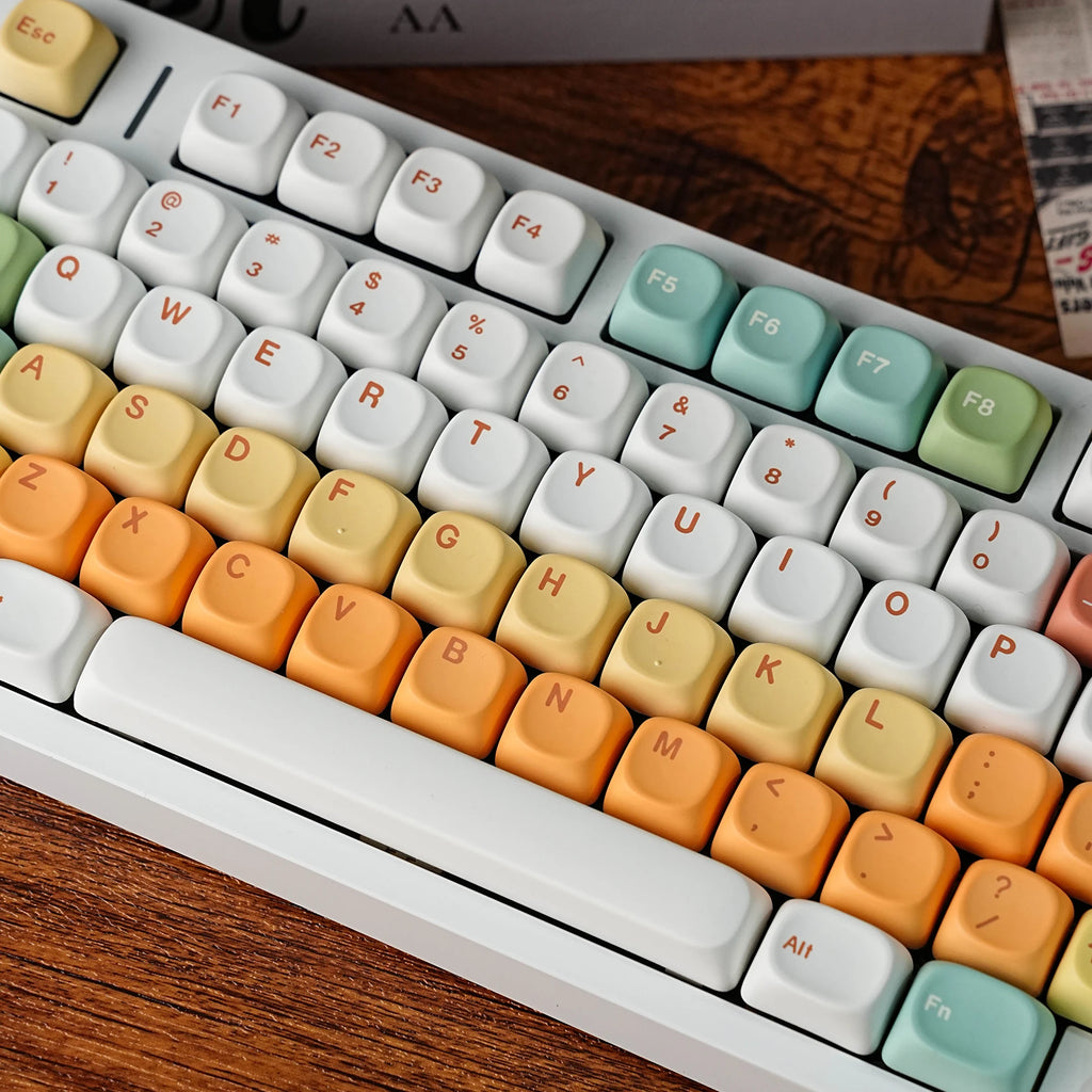 Moa Candy House PBT Keycaps 7U Alice Layout Space Keys Big Set Compatible with ANSI Russian Korean ISO Spanish German French ABN