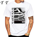Retro Civic Type R FN2 Black T-Shirt New Summer Men Short Sleeve JDM Legends Print Tshirts Boy Casual Tops Car Sport White Tees