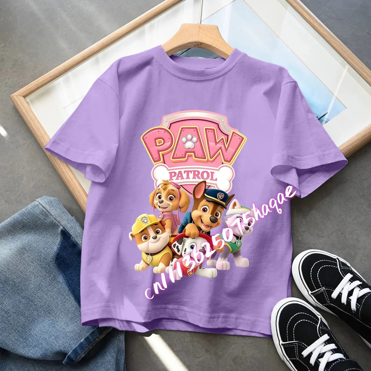 Summer PAW Patrol Children T-Shirts Cartoon Chase Skye Short Sleeves Top Tees Fashion Anime Girls Boys Shirts Kids Clothes Gift