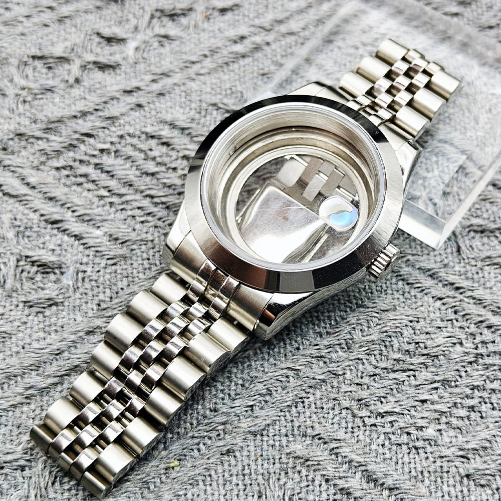 36/39/41mm NH35 36 38 Movement 904L Stainless Steel Constant Motion Case Watch Assembly Replacement Parts Oyster Strap