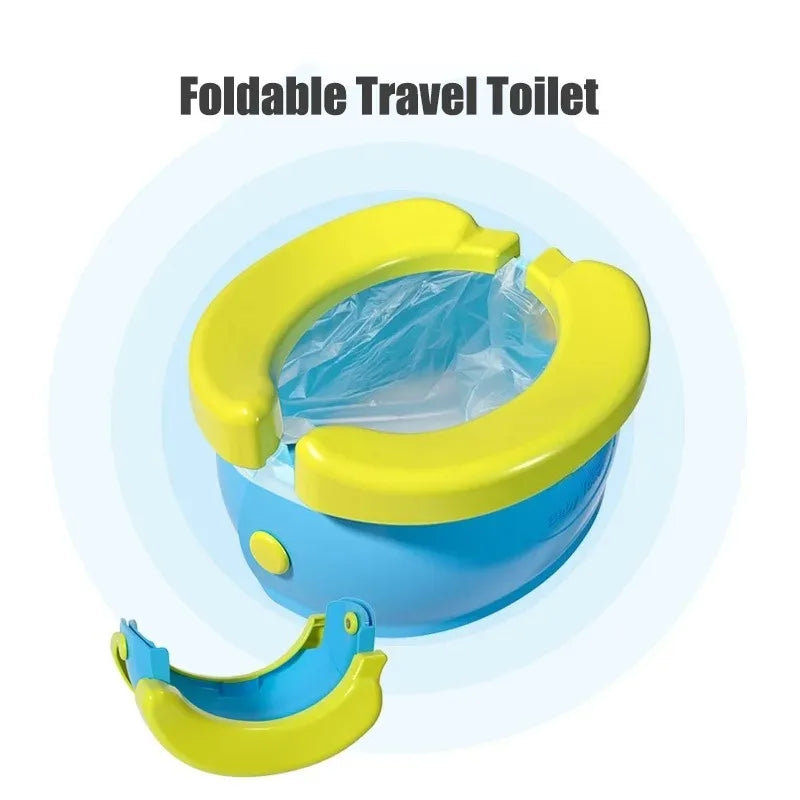 Travel Folding Baby Potty, Portable Kids Toilet Urinal, Compact Potty Training Seat, Lightweight Travel Essential for Toddler Bo