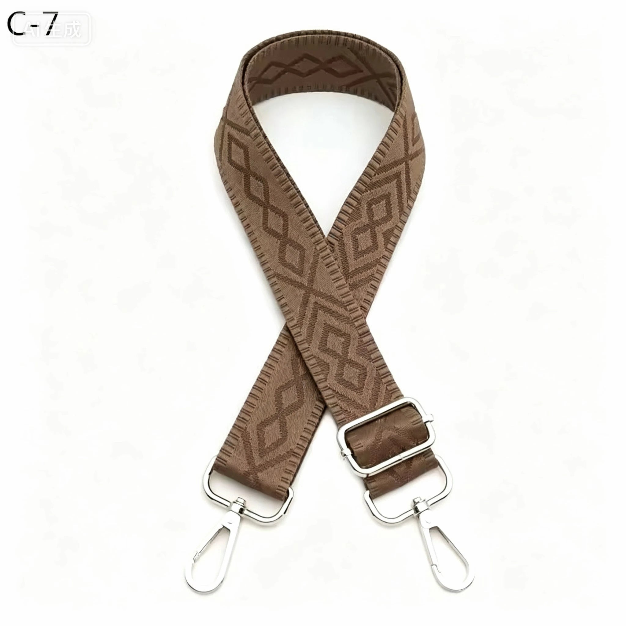 3.8cm Wide Jacquard Bag Strap Adjustable Replacement Crossbody Shoulder Strap for Handbags