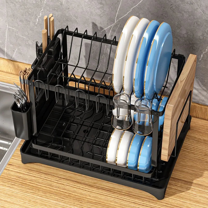 Kitchen Shelf Dishes and Dishes Storage Rack Drain Rack Household Multifunctional Bowl Rack Dish and Chopsticks Storage Rack
