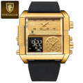 Luxury Man Wristwatch Rectangle Waterproof Luminous Day Week Men Watch Digital Multifunction Men's Watches Quartz Reloj
