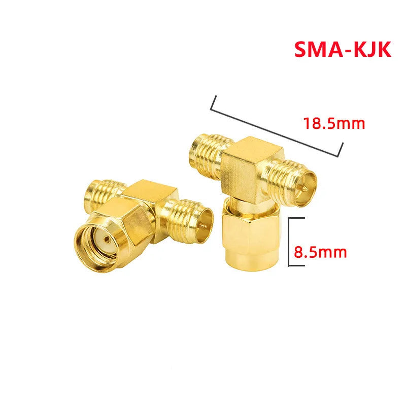 2PCS SMA to SMA Adapter SMA Male Female to Male Female RP SMA Straight 3 Way Right Angle 90 135 Degree RF Connector for Antenna