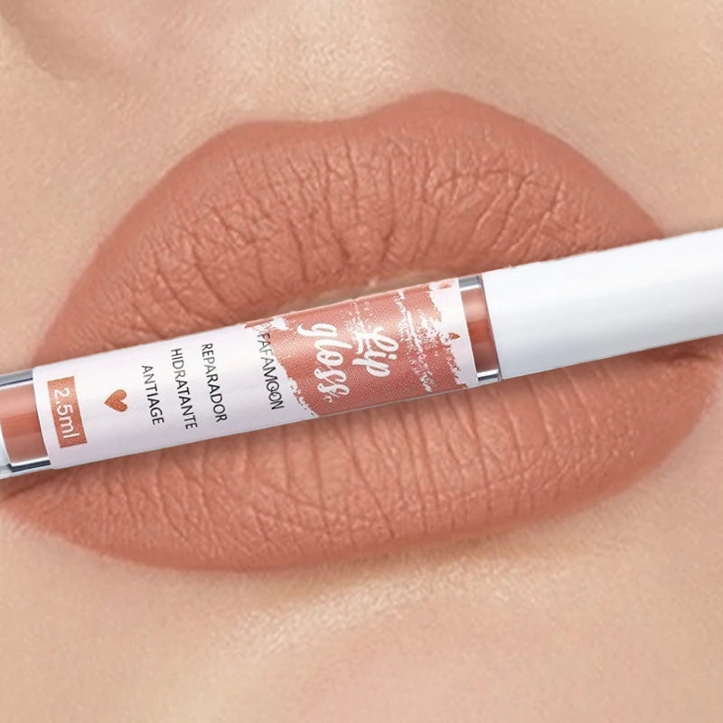 Matte Liquid Lipstick Rose Red Lip Glaze Makeup Moisturizing Waterproof Durable Lip Mud Non-stick Cup Lip Gloss Korean Makeup