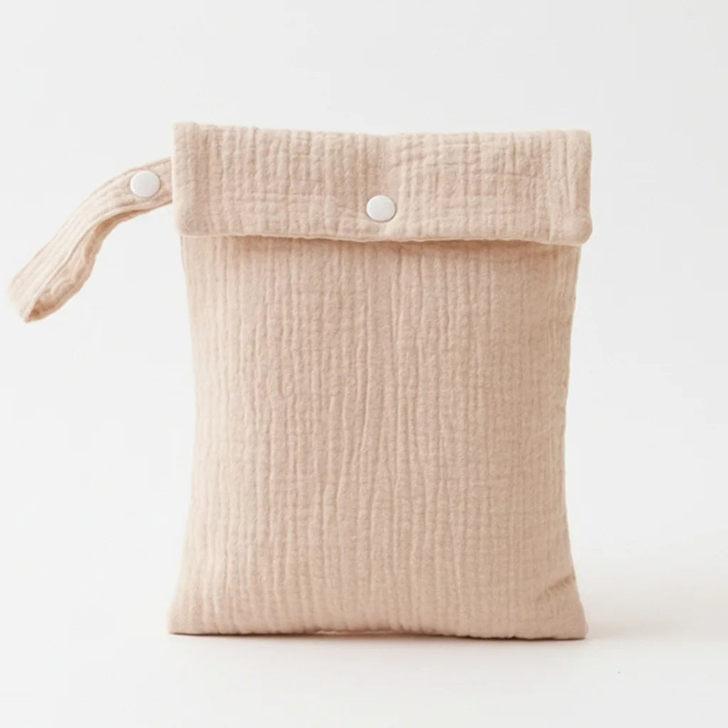 Baby Diaper Bag Muslin Cotton Gauze Wet Bag Portable Travel Hanging Organizer Pouch Infant Toddler Mommy Cosmetic Bag Best