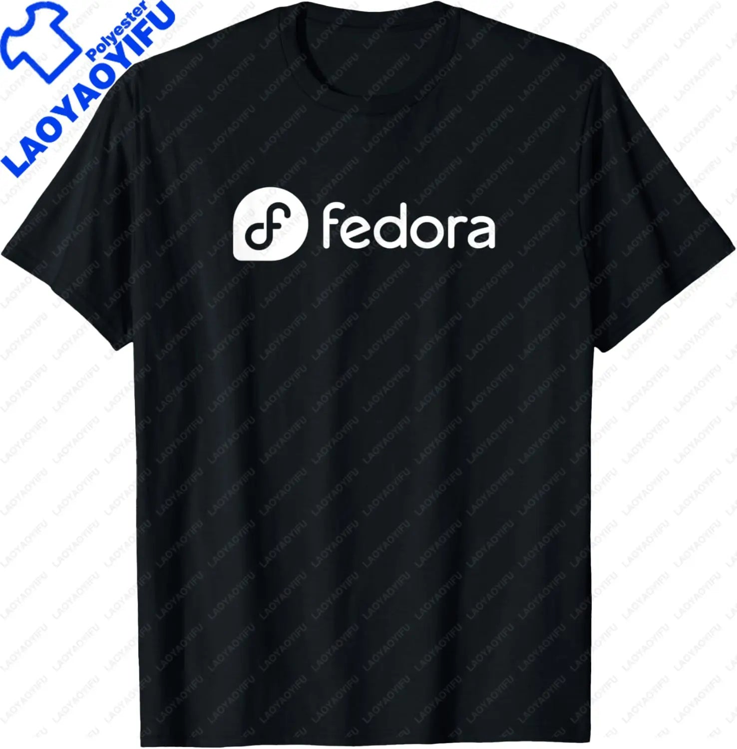 Linux Fedora T-Shirt White Tagline & Logo Open Source Os Tee T-Shirt Unisex Summer Streetwear Tops Mens Clothing Ropa Hombre