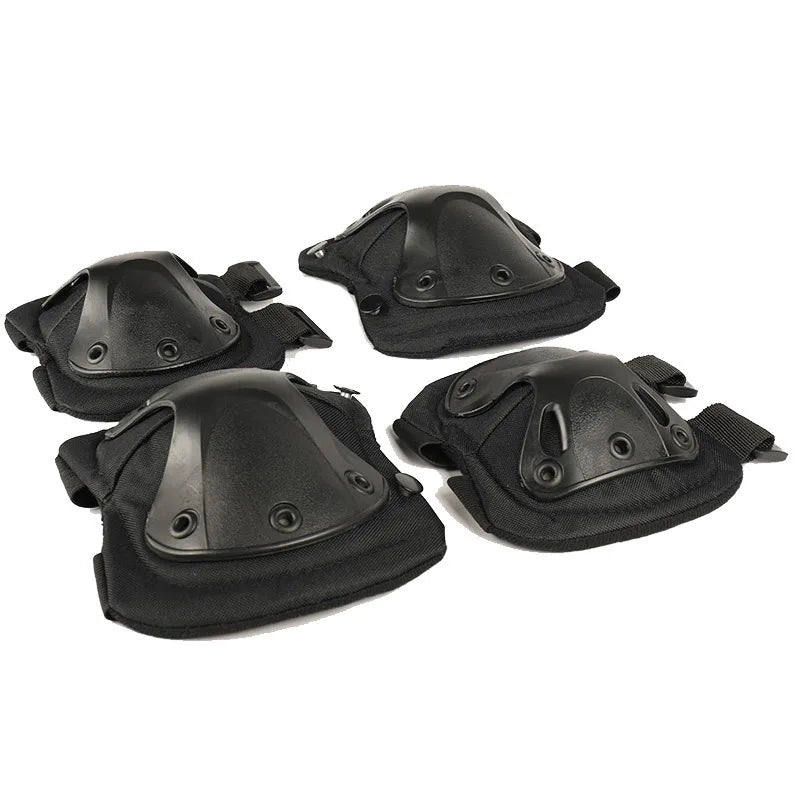 Outdoor Tactical Protective Gear 4pcs Knee Pads Elbow Pads For Cycling Mountaineering Hiking Outdoor Sports Protection