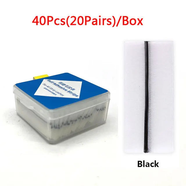 40Pcs/Box Reusable Self-Adhesive Glue-Free Eyelash Glue Strip No Glue Hypoallergenic False Eyelashes Extension Tape Makeup Tools