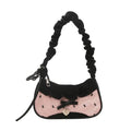 Fashion Grid Mini Handbag with Adjustable Shoulder Strap Korean Style Hand-held Commuting Bag Single-Shoulder Crossbody Underarm