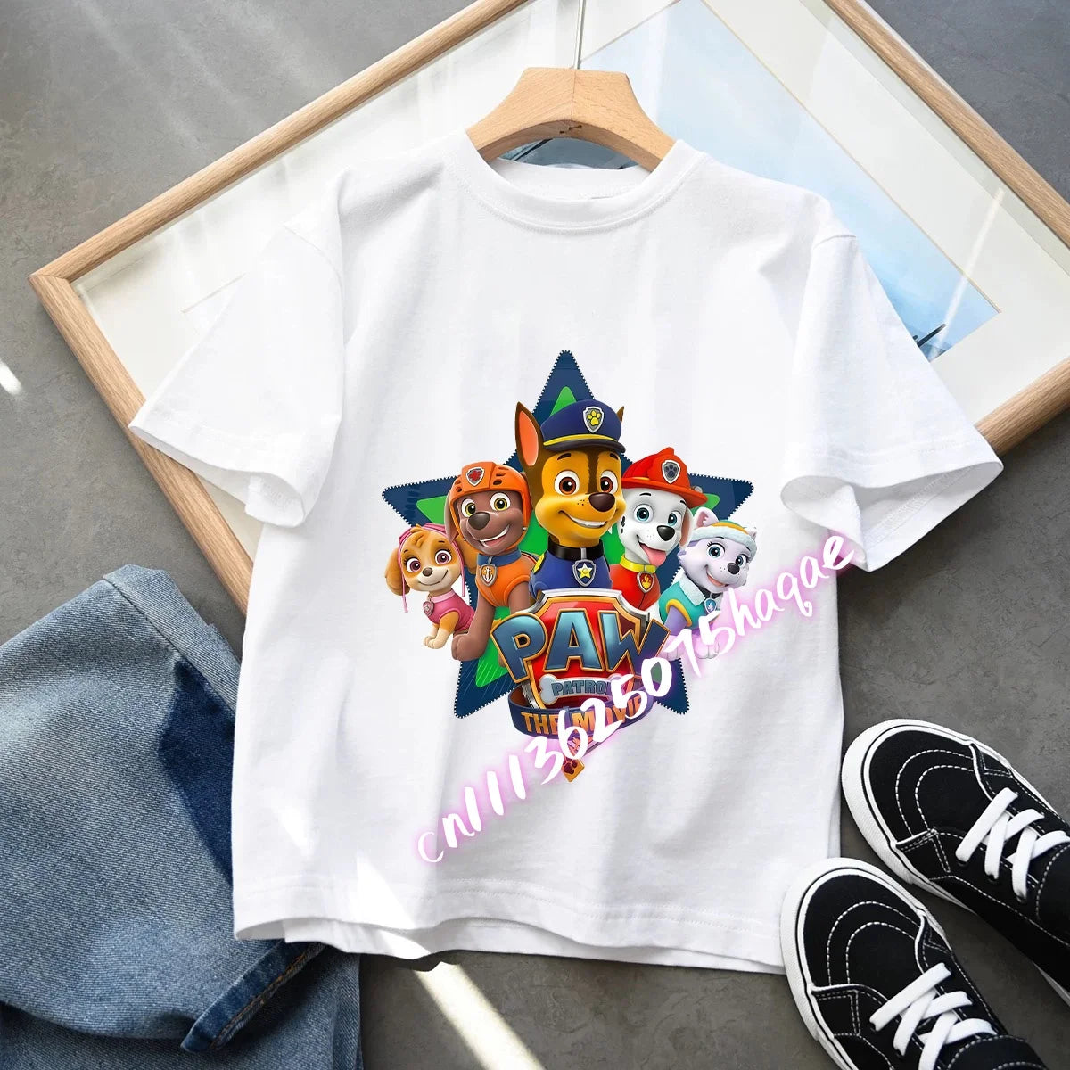 Summer PAW Patrol Children T-Shirts Cartoon Chase Skye Short Sleeves Top Tees Fashion Anime Girls Boys Shirts Kids Clothes Gift