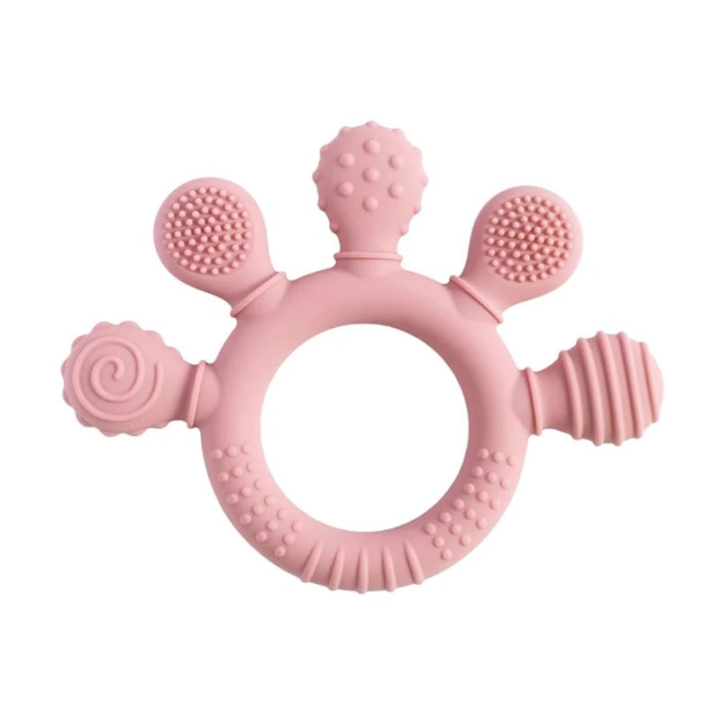 BPA-Free Baby Dinosaur Silicone Teether Sensory Toy Easy to Grip Infant Care Food Grade Baby Toy Newborn Gift Babies Accessory
