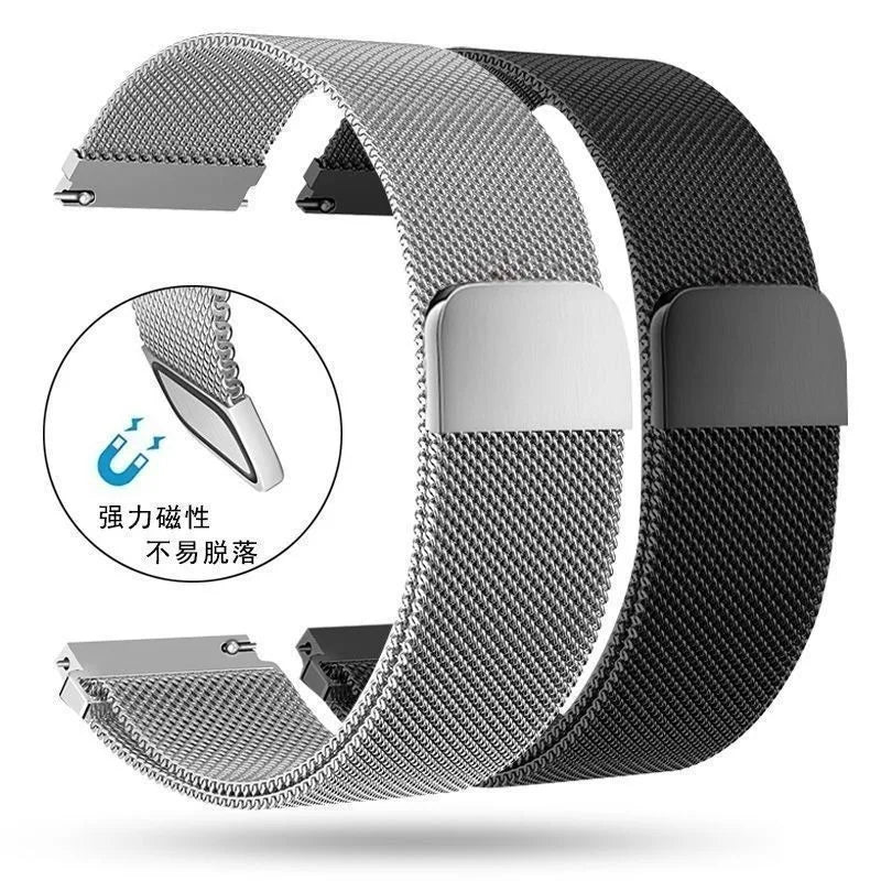 20mm/22mm Milanese band For Amazfit GTS/2/2e/3/4/GTS2 Mini/GTR 42mm/47mm/GTR2/3/4/Pro stratos Metal Bracelet Amazfit bip strap