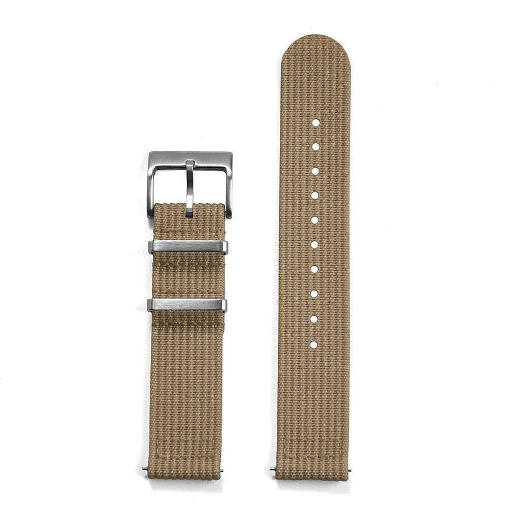 MZDTIMK Sailcloth Nylon Ribbed Strap 18mm 20mm 22mm New Design Quick Release Military Ribbed Nylon Watch Bands