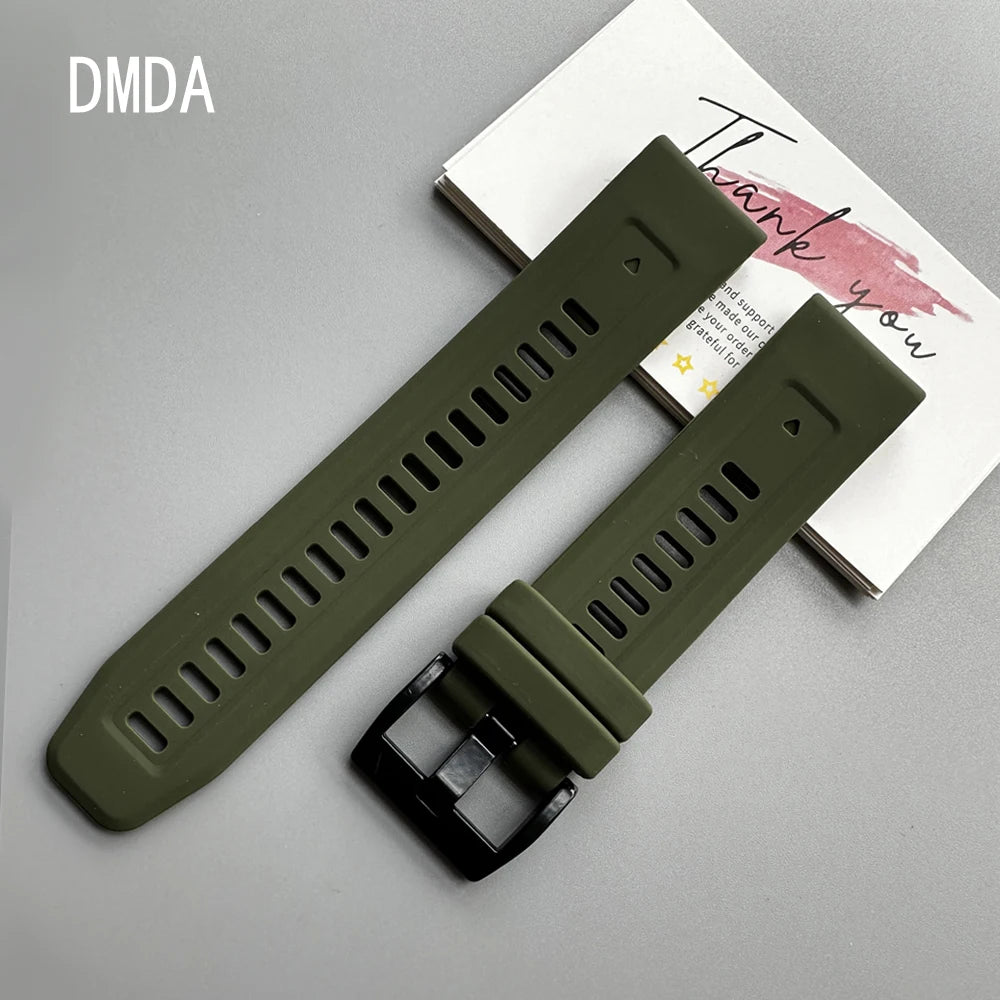 Sport Silicone Strap for Garmin Descent G2 G1 Mk3i Mk2 Mk1/Fenix 8 Pro E 7 7X 6 6X 5 5X/Epix Soft Bracelet 22/26mm Quickfit Band