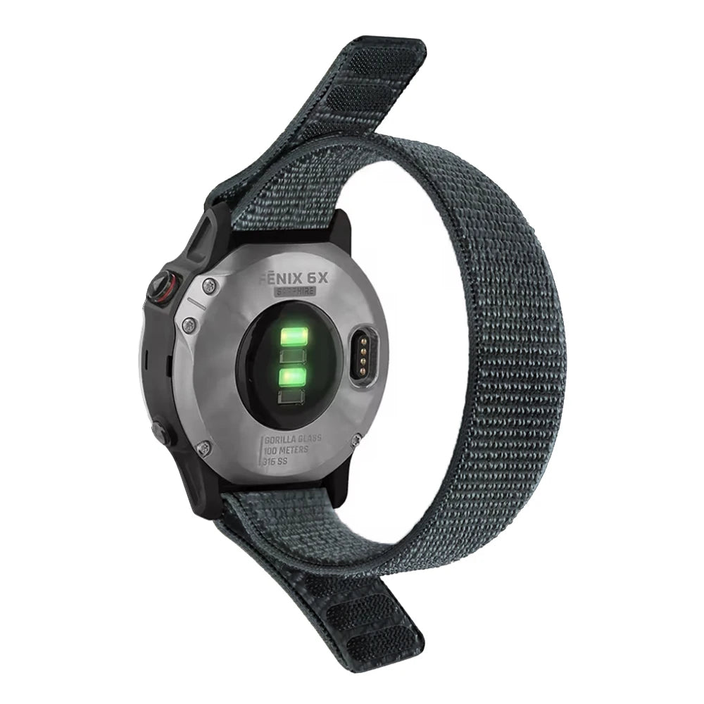 26mm 22mm Nylon Loop Watch Band For Garmin Fenix 8 8Pro 7 7X 6 6X 5X/Forerunner 970 965/Enduro 3 2/Instinct 3 2X QuickFit Strap