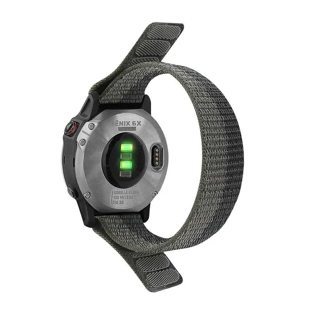 26mm 22mm Nylon Loop Watch Band For Garmin Fenix 8 8Pro 7 7X 6 6X 5X/Forerunner 970 965/Enduro 3 2/Instinct 3 2X QuickFit Strap