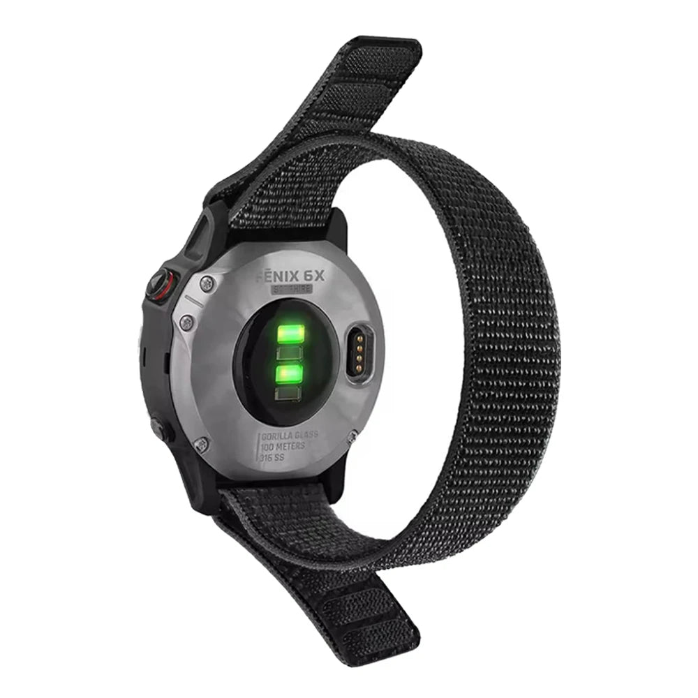 26mm 22mm Nylon Loop Watch Band For Garmin Fenix 8 8Pro 7 7X 6 6X 5X/Forerunner 970 965/Enduro 3 2/Instinct 3 2X QuickFit Strap