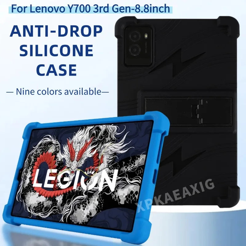 For Lenovo Legion Y700 2025 Game Tablet Coat Shockproof Cover Y700 3rd Gen 8.8inch TB321FU Soft Silicon Stand Protective Shell