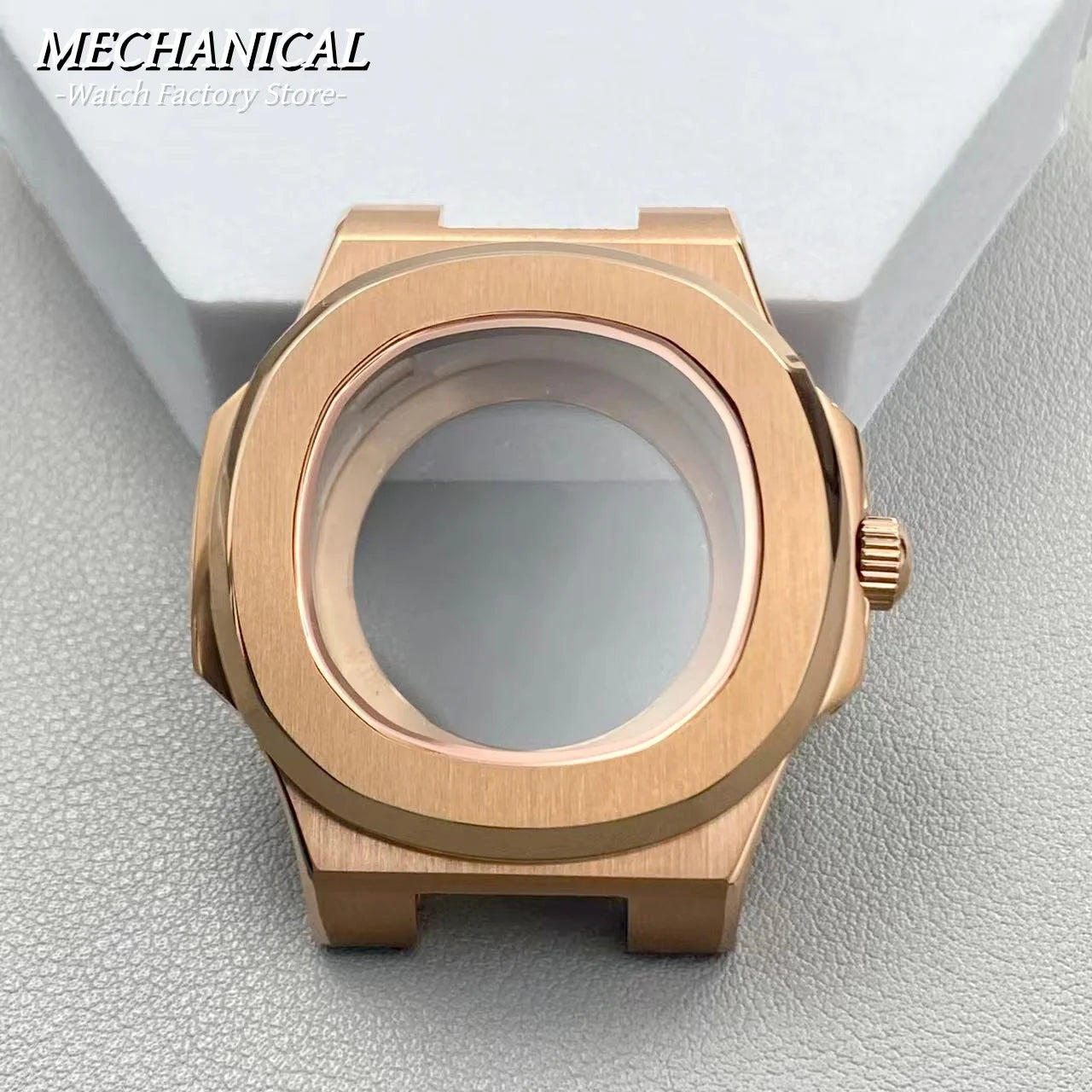 40mm Square Watch Case for Nautilus Style NH35 NH36 NH38 Movement Rose Gold/Black/Silver PVD Stainless Steel Sapphire Watch Case