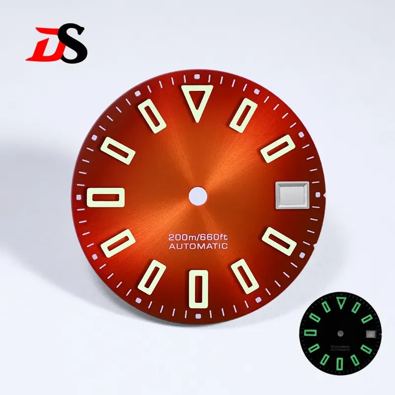 NH35 Dial Matte Dial Hollow Index 28.5mm BGW9 C3 Lume for NH35/NH34 Movement Custom Logo Watch Accessories