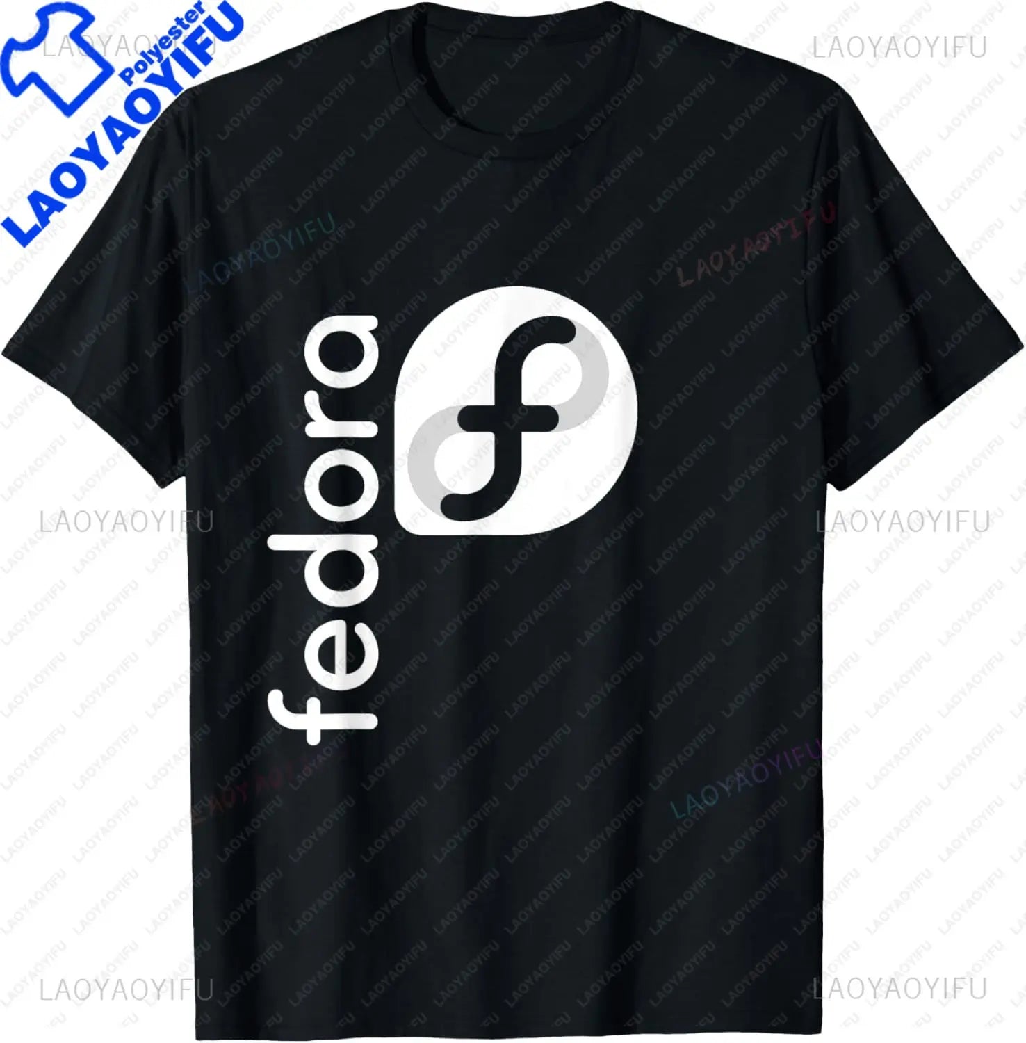 Linux Fedora T-Shirt White Tagline & Logo Open Source Os Tee T-Shirt Unisex Summer Streetwear Tops Mens Clothing Ropa Hombre