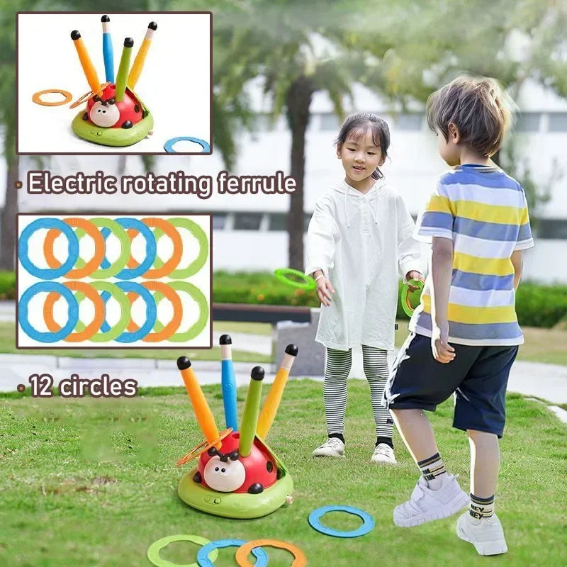 Kids Sports Toy 5/3/2 In1 Skipping Rope Toss Rings Game Stomping Launch Launcher Jumping Indoor Outdoor Sensory Training