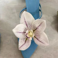1 Pair Simulation Coloful Thai Fairy Butterfly Flower Shoe Buckles Personalized Design Butterfly Orchid Simulation Buckles Decor