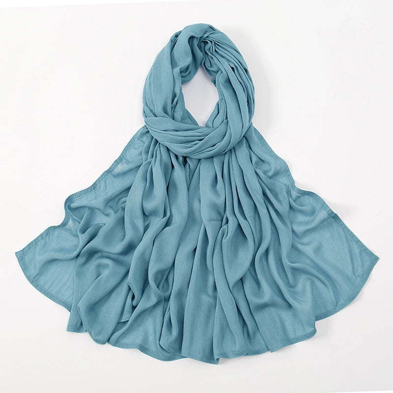Fashion Modal Hijab Rayon Cotton Shawls Muslim Hijabs For Women Plain Scarf Big Size Headscarf Islamic Turban Headband 190*85cm