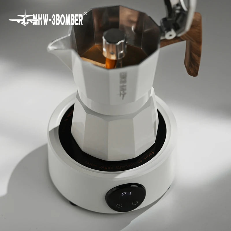 MHW-3BOMBER Mini Coffee Electric Stove for Moka Pot 800w Ceramic Cooktop Milk Water Heating Furnace Coffee Tool Camp Kitchen Use
