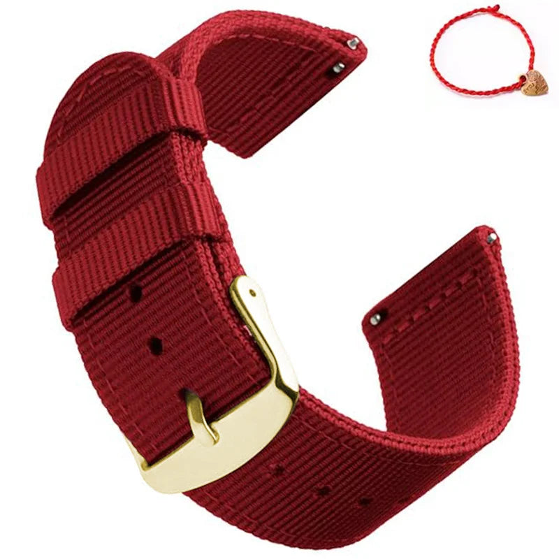 Waterproof Sailcloth Watch Band Quick Release Watch Strap 18mm 20mm  22mm Nylon Watchband