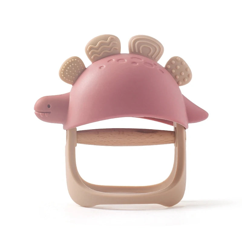 Baby Silicone Teether Dinosaur Silicone Gloves Baby Care Utensils 0 12 Months Dental Care Silicone Rattle Toys Chewing Gum Baby
